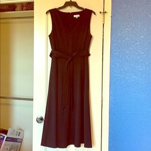 Calvin Klein black midi dress size 8